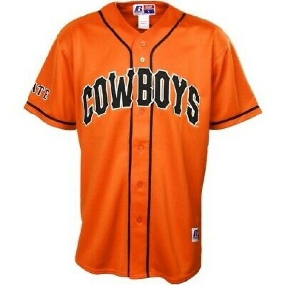Russell Athletic Team Issue orange Cowboys jersey - Picture 1 of 6